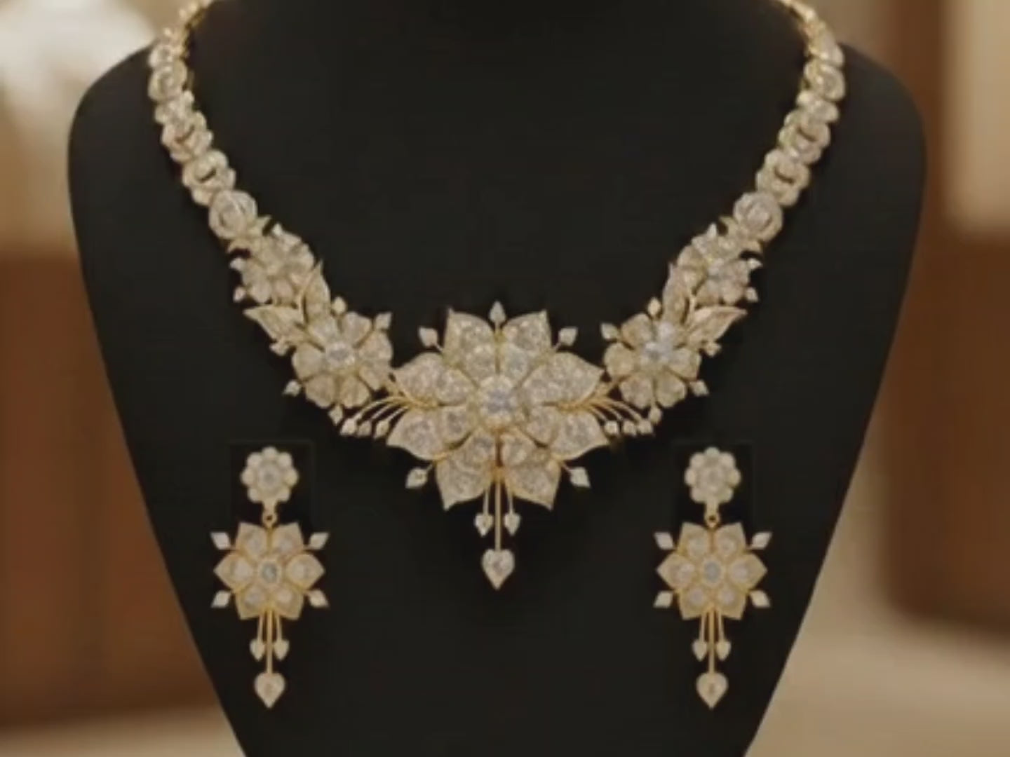 Royal Essence - Solid 22K Gold & Certified Diamond Bridal Necklace | Precision CAD-Engineered Masterpiece